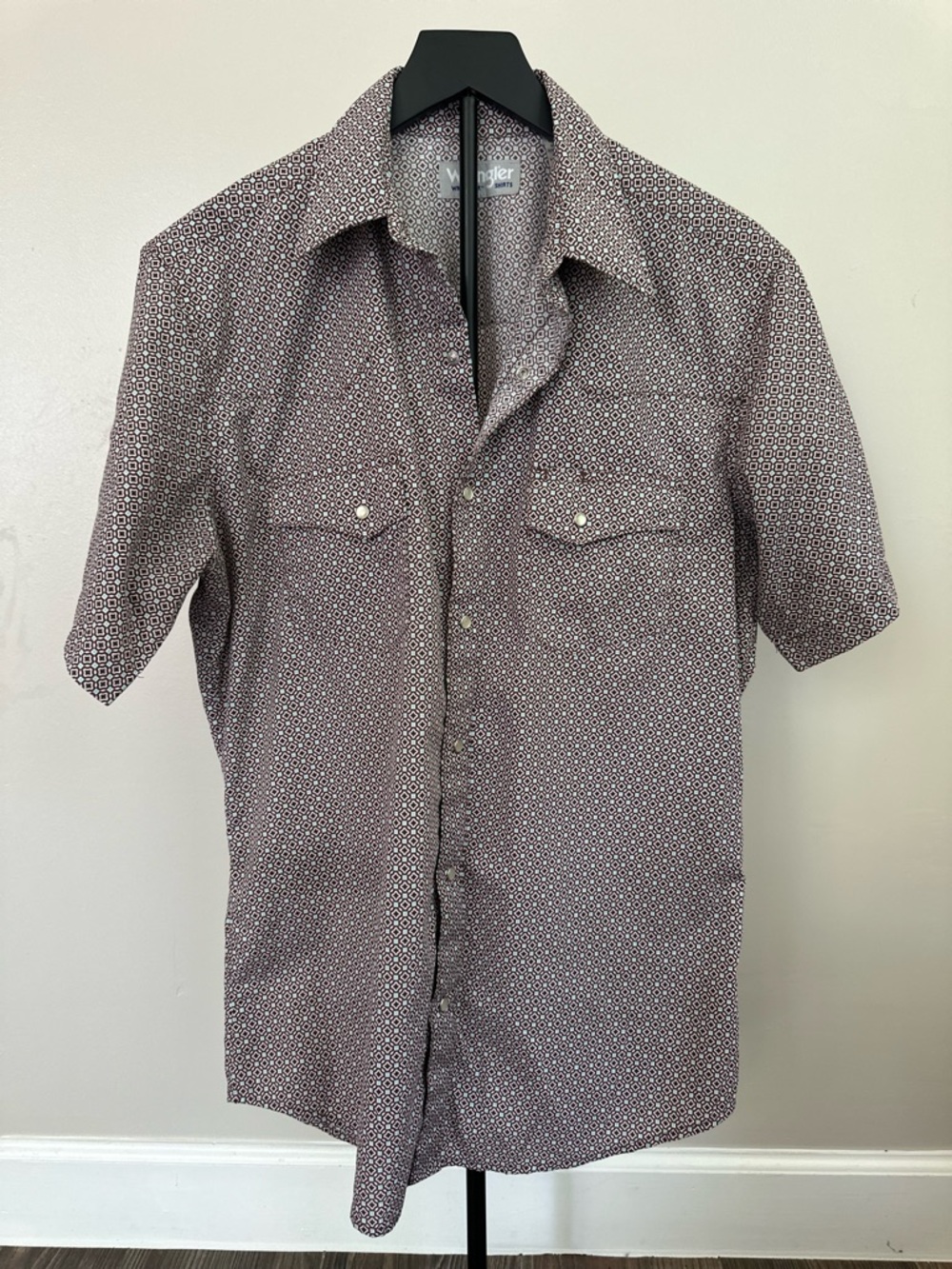 Wrangler Wrancher Men’s Short Sleeve Button down Printed Shirt